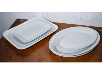Six Ironstone Platters