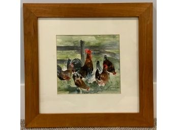 Susan B. Myers, Watercolor - Chickens