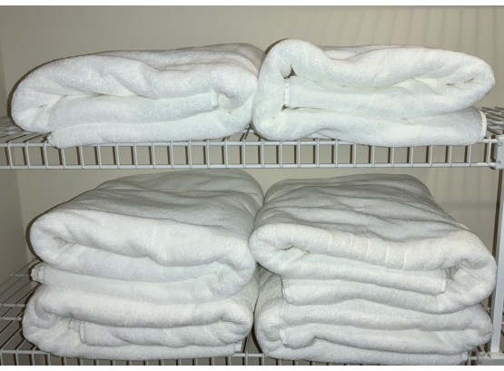 6 Restoration Hardware White Bath Sheet Towels (CTF10)