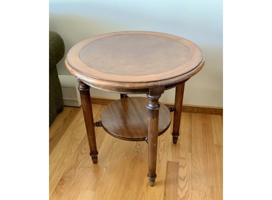 Leather Inset Lamp Table (CTF10)