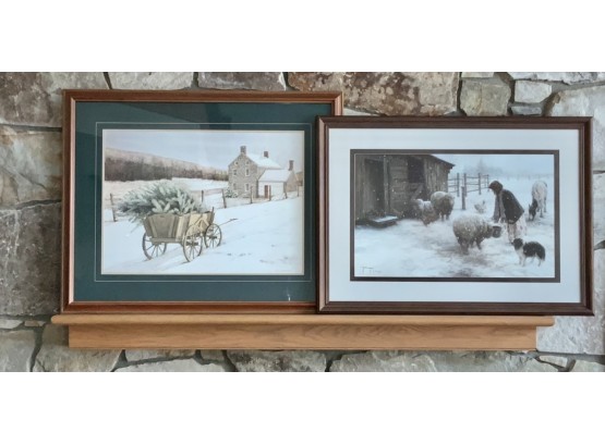 Two Framed Winter Scene Prints (CTF10)