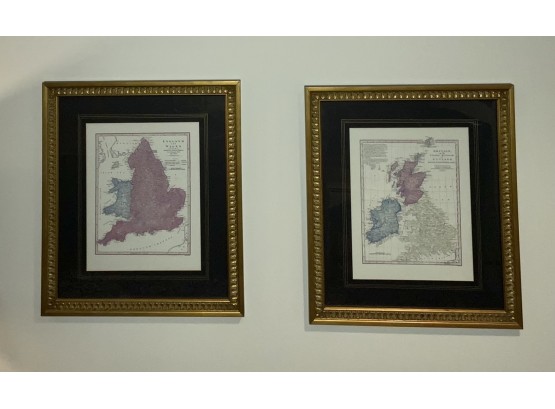 Two Framed Maps Of Britain (CTF10)