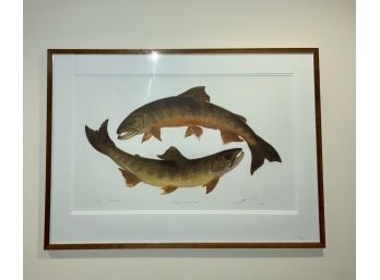 'Sunapee Golden Trout' Block Etching Pencil Signed (CTF10)