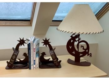 Southwestern Style Bookends & Lamp (CTF10)