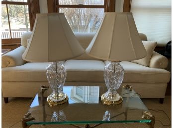 Pair Of Waterford Lamps  (CTF20)