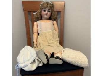 Bisque Head Doll 'Simon & Halbig' With Kid Body (CTF10)