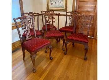 Set Of 6 Ethan Allen Dining Chairs (CTF20)