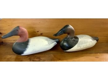 2 Carved Wood Duck Decoys (CTF10)