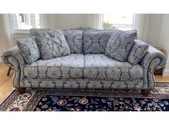 Modern Blue Floral Sofa (CTF20)