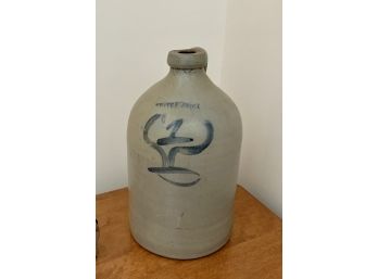 Antique Stoneware 1 Gallon Jug , Whites Utica NY (CTF10)