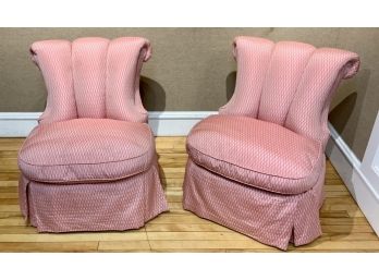 Pair Of Scalamandre Boudoir Chairs (CTF20)