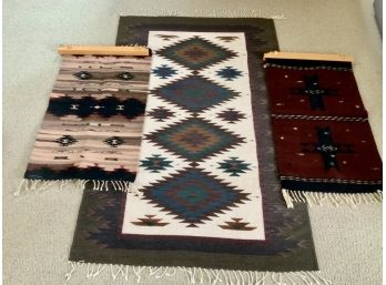 3 Mexican Tribal Rugs (CTF10)