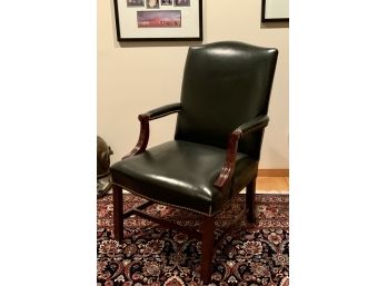 Hancock & Moore Leather Chippendale Style Chair (CTF10)
