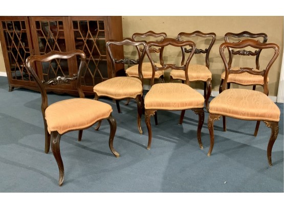 19th C. Rosewood Parlor Chairs, 7  (CTF30)