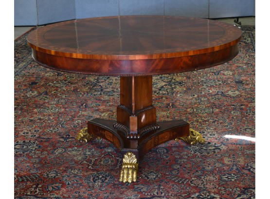 Decorative Inlaid Regency Style Mahogany Center Table (CTF20)