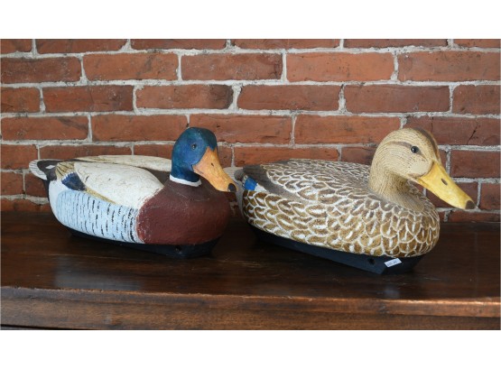 Two Charles Foster, Hooksett, NH Carved Duck Decoys (CTF10)