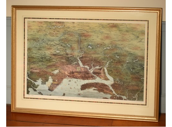 Colored Map, Birdseye View Of Boston And Vicinity (CTF 20)