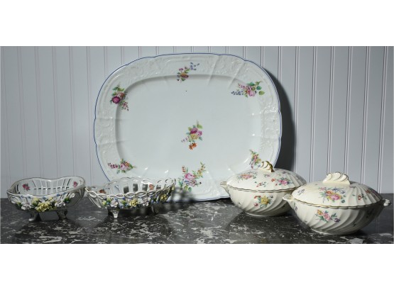 Group Of Floral Pattern Porcelain (CTF10)