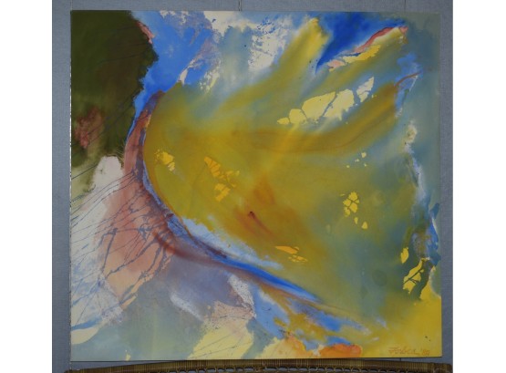 Oil On Canvas 'Light Wave' By Georgina Forbes, Thetford VT, 1988 (CTF10)