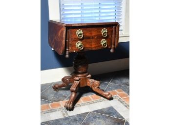 19th C. Classical Mahogany Sewing Stand (CTF20)