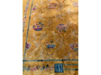 Rich Amber Signed Room Size Chinese Rug (CTF20)