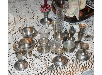 Assorted Estate Lot Of Weighted Sterling Table Items, 22pcs (CTF10)