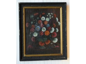 Signed 'Harvey' Still Life Of Chrysanthemums And Wildflowers (CTF10)
