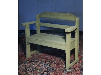 Outdoor Pine Bench In Sage Green Paint (CTF20)