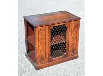 Labeled Beacon Hill Mahogany Cabinet With Tooled Leather Top (CTF 20)