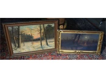 J.A. Moore Signed Oil Painting And Other (CTF10)