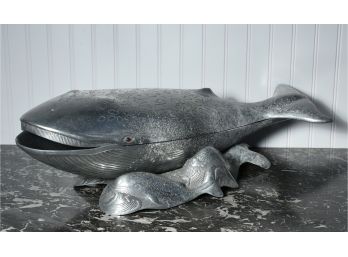 Arthur Court Design Aluminum Whale Dish With Stand (CTF10)