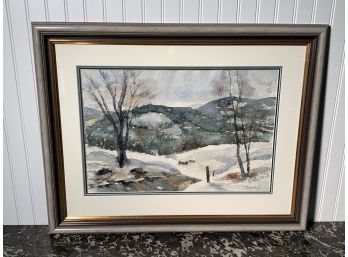 Winter Landscape Watercolor By Richard Moran (CTF10)