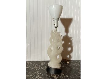 Vintage Carved Alabaster Table Lamp (CTF10)