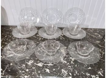 Steuben Glass Plates And Berry Bowls (CTF20)