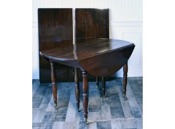 Antique French Walnut Extending Dining Table With Two Leaves (CTF20)