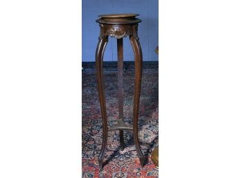 Tall Carved And Painted Fern Stand With Copper Insert (CTF10)