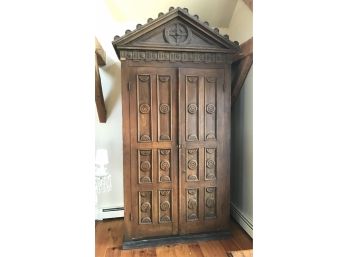 Massive Two Door Architectural Floor Cupboard, Likely Northern European (*NH Pick-up Or Delivery ONLY*)