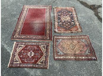 Four Oriental Scatter Rugs, As-is (CTF10)