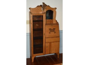 Victorian Oak Bookcase Desk Combination (CTF20)