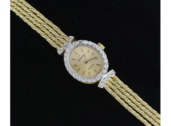 Movado 14k Gold Ladies Wrist Watch