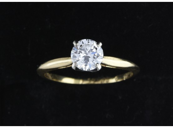 Diamond Solitaire Ring, @.75ct