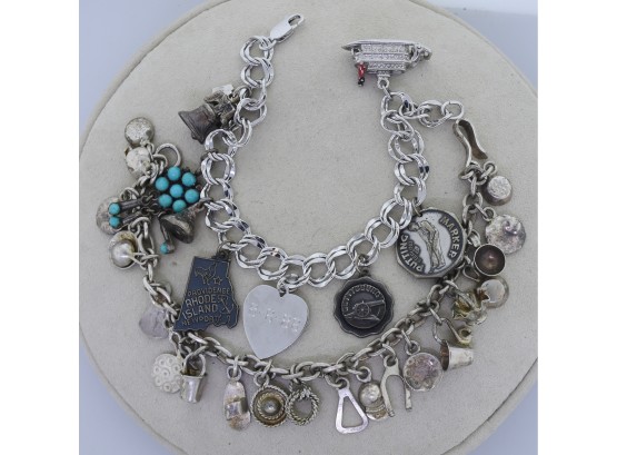 Sterling Charm Bracelet And Other