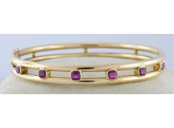 14k Gold Ruby Bracelet