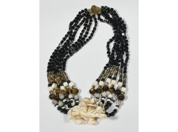 Asian Style Multi Strand Necklace