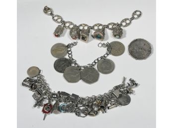 Silver Bracelets And Pin
