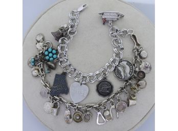 Sterling Charm Bracelet And Other