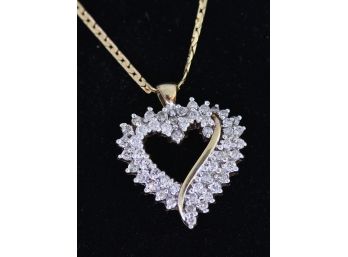 Diamond Heart Pendant And Chain
