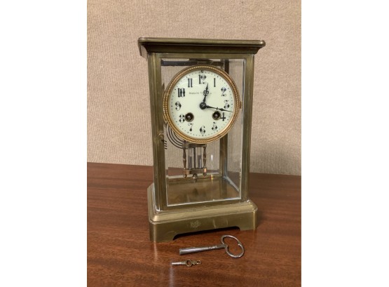 Bigelow, Kennard & Co. Brass And Glass Shelf Clock (CTF10)