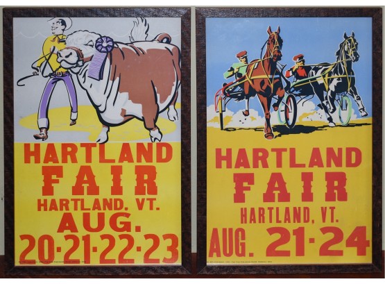 Vintage Hartland Vermont Fair Posters, Ca. 1952 (CTF10)
