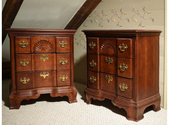 Chippendale Style Mahogany Stained Block Front Bachelors Chests (CTF30)